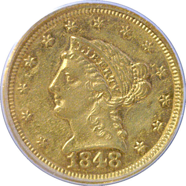 1848 $2 1/2 Liberty  -  PCGS AU-50 - Image 2