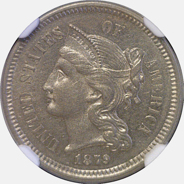 1879 Nickel Three Cent  -  NGC MS-62 - Image 2