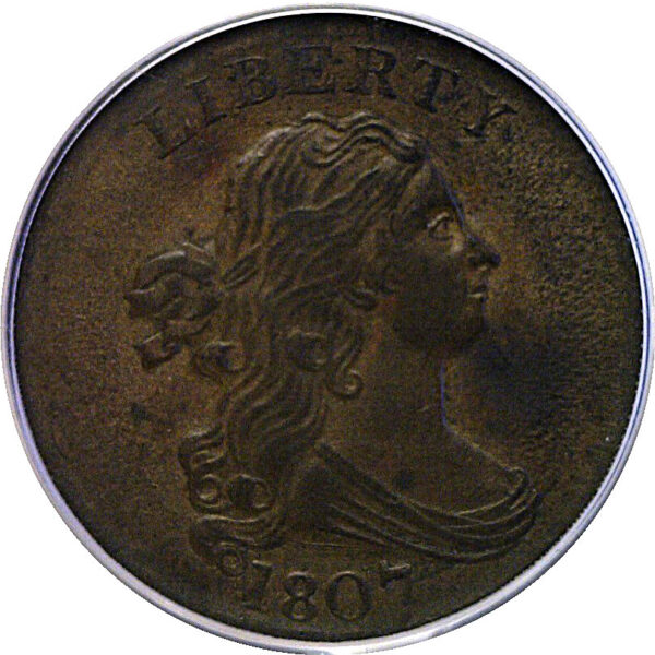 1807 Half Cent  -  PCGS AU-55 - Image 2