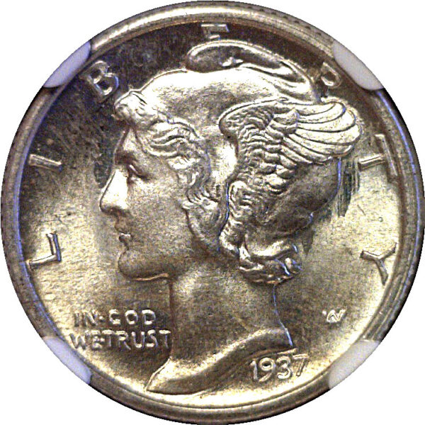 1937-S Mercury Dime    NGC MS-66 FB - Image 2