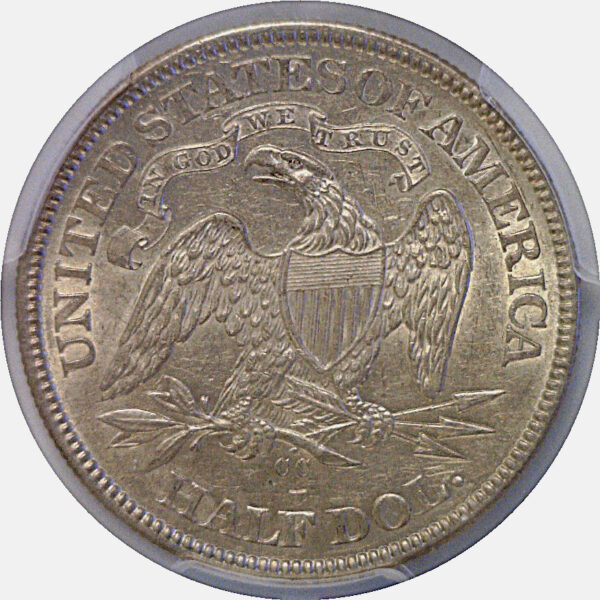 1871-CC Seated Liberty Half Dollar  -  PCGS AU-53 - Image 3