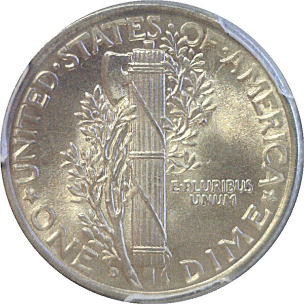 1928-D Mercury Dime  -  PCGS MS-66 FB - Image 3