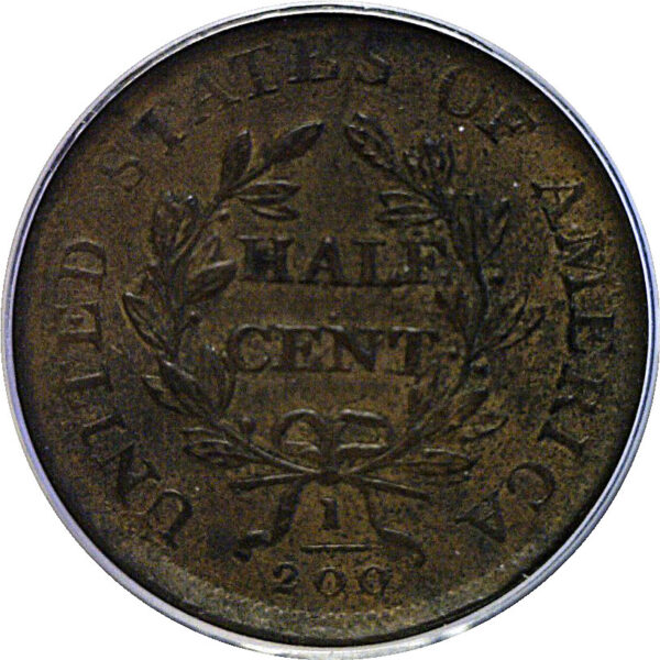 1807 Half Cent  -  PCGS AU-55 - Image 3