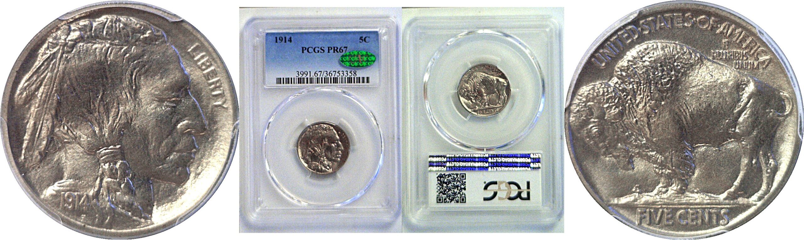 1914 Buffalo Nickel  -  PCGS PR-67  CAC