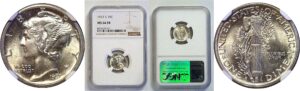1937-S Mercury Dime    NGC MS-66 FB