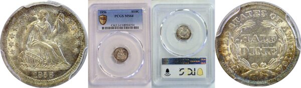1856 Seated Liberty Half Dime  -  PCGS MS-64