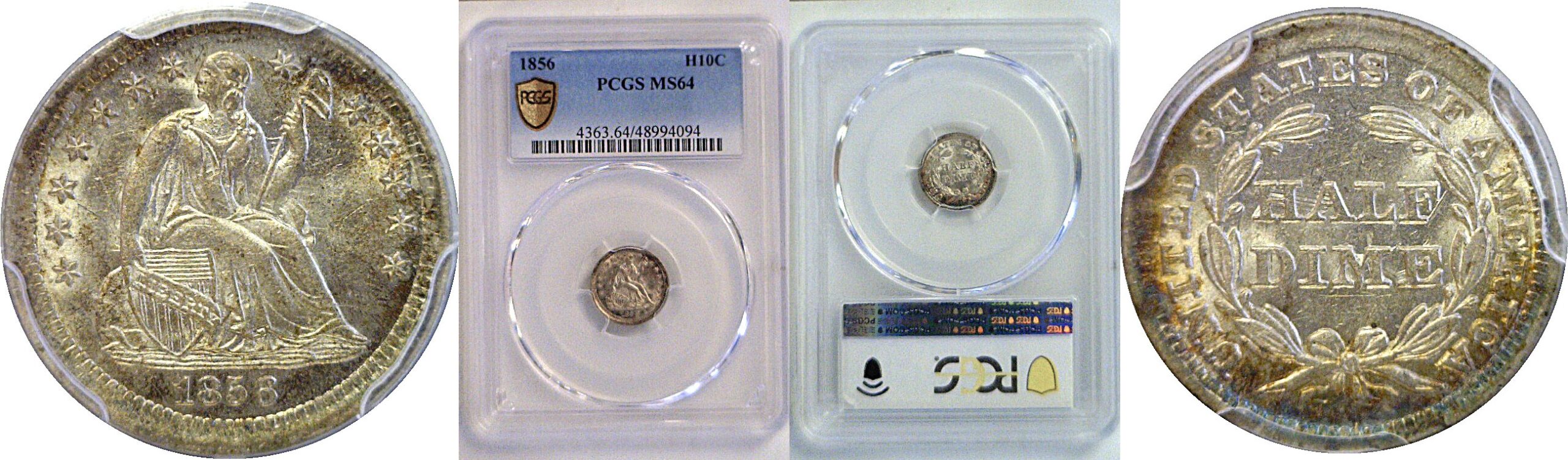 1856 Seated Liberty Half Dime  -  PCGS MS-64