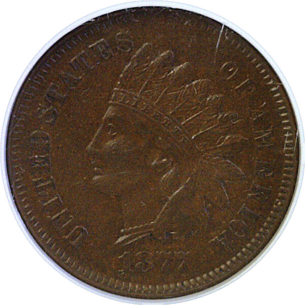1877 Indian Head Cent  -  NGC AU-55 - Image 2
