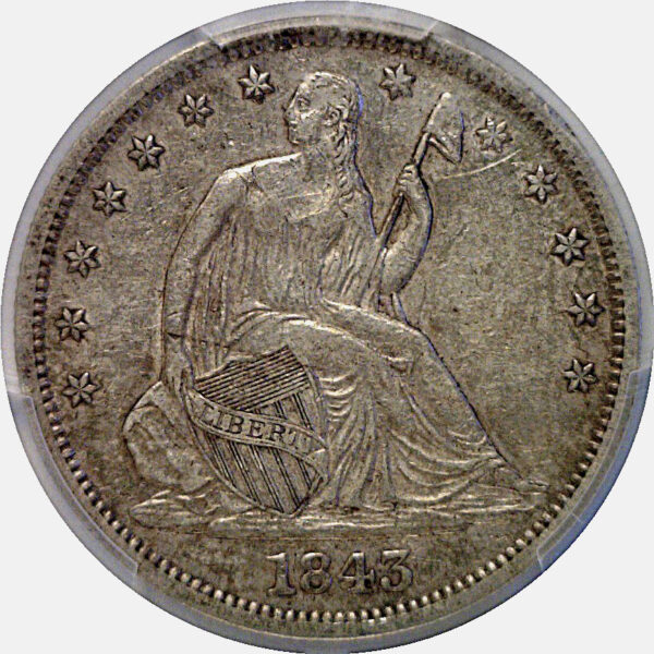 1843-O Seated Liberty Half Dollar  -  PCGS AU-50 - Image 2