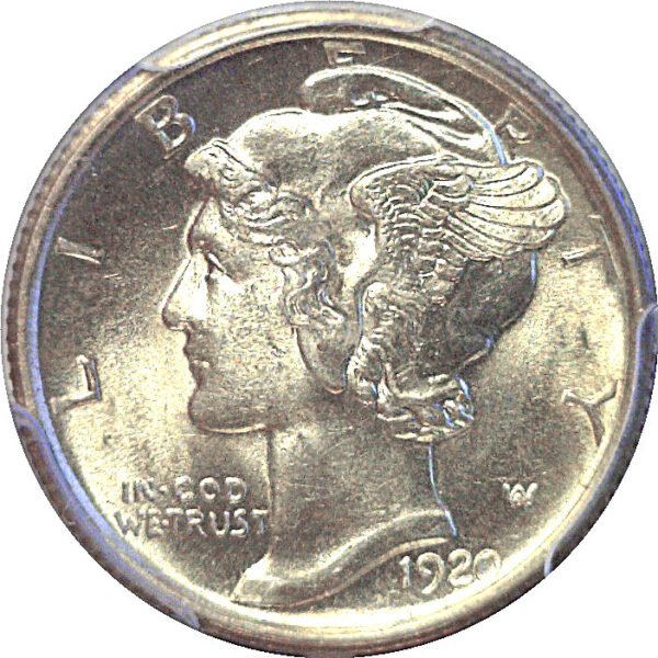 1920-D Mercury Dime  -  PCGS MS-62 FB - Image 2