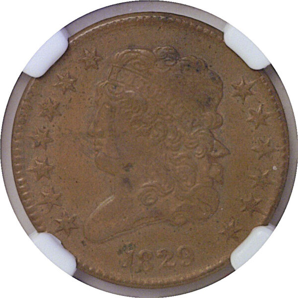 1829 Half Cent  -  NGC AU-58 - Image 2