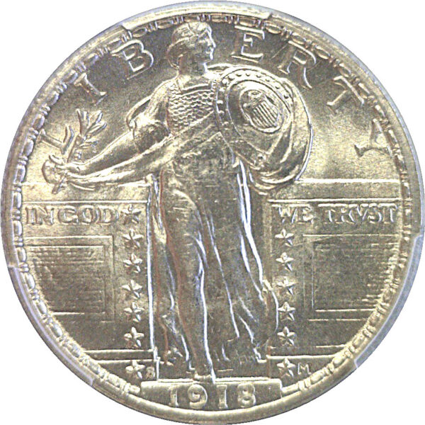 1918-S Standing Liberty Quarter  -  PCGS MS-64+ FH  CAC - Image 2