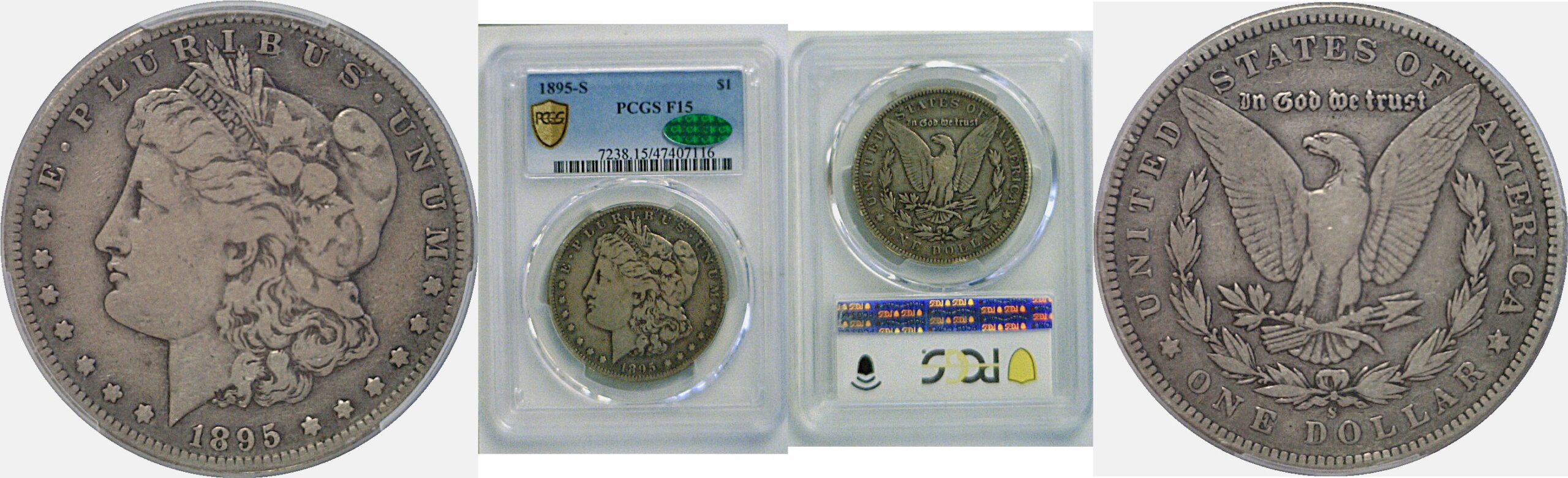 1895-S Morgan Dollar  -  PCGS F-15  CAC