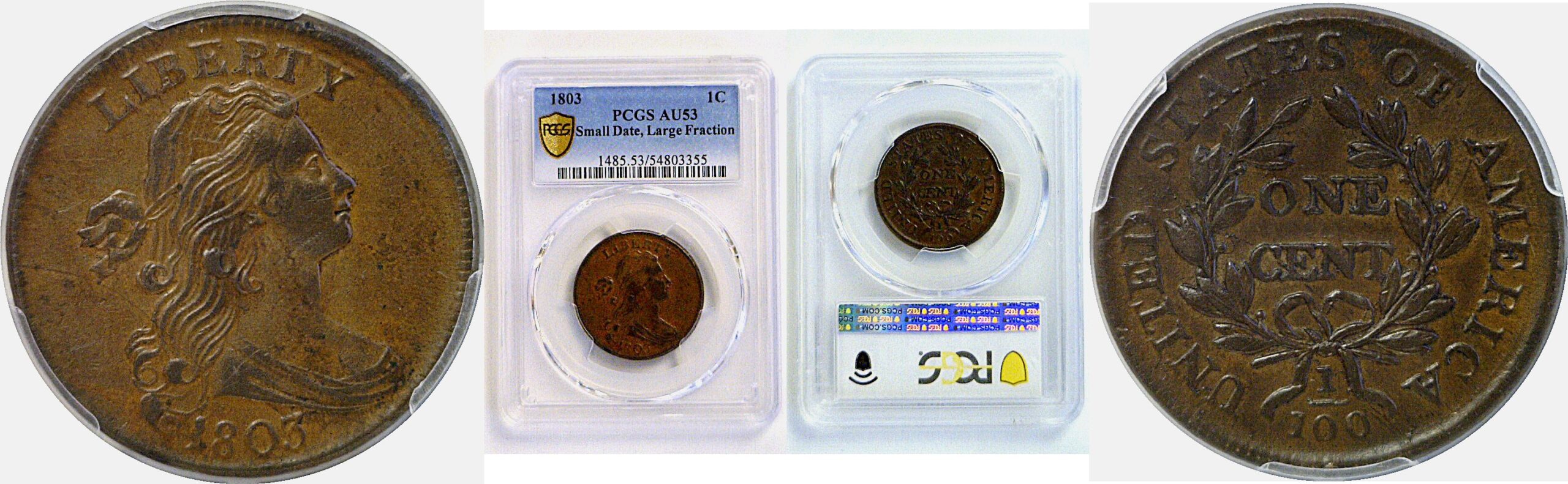 1803 Large Cent  -  PCGS AU-53