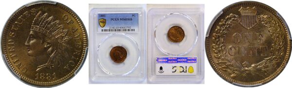 1881 Indian Head Cent  -  PCGS MS-65 RB