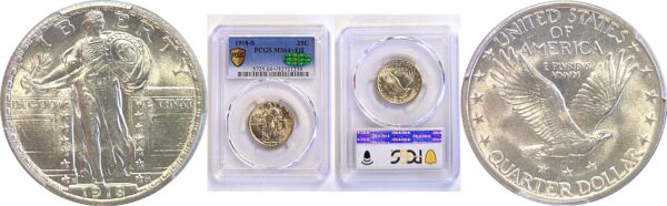1918-S Standing Liberty Quarter  -  PCGS MS-64+ FH  CAC