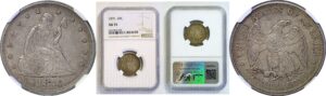 1876 Twenty Cent Piece   NGC AU-55