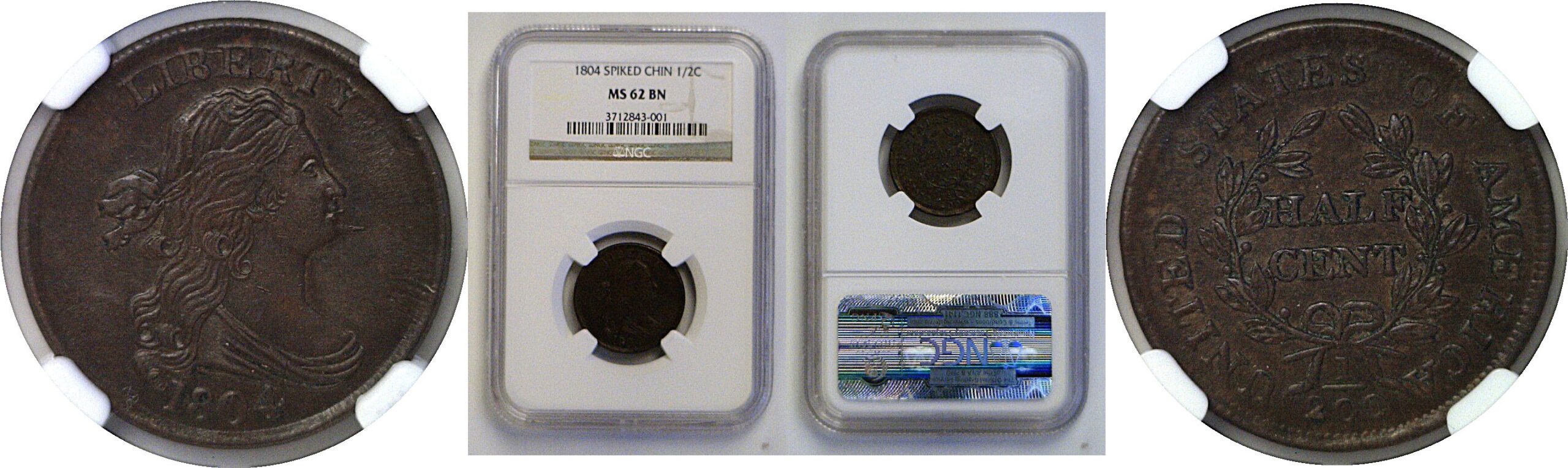 1804 Half Cent   NGC MS-62 BN
