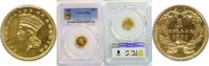 1889 One Dollar Gold Coin  -  PCGS PR-62