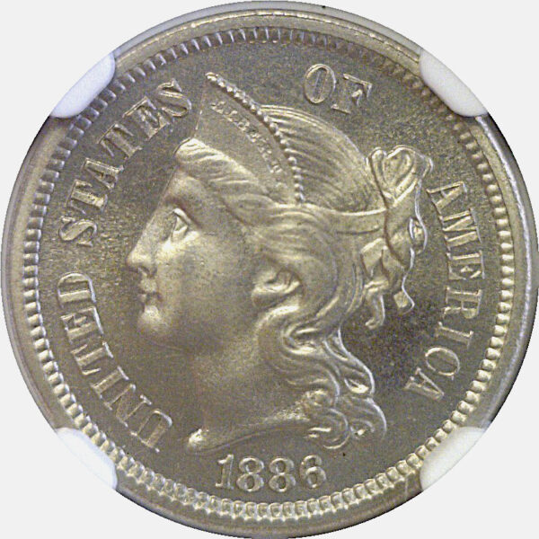1886 Nickel Three Cent  -  NGC PF-68 - Image 2