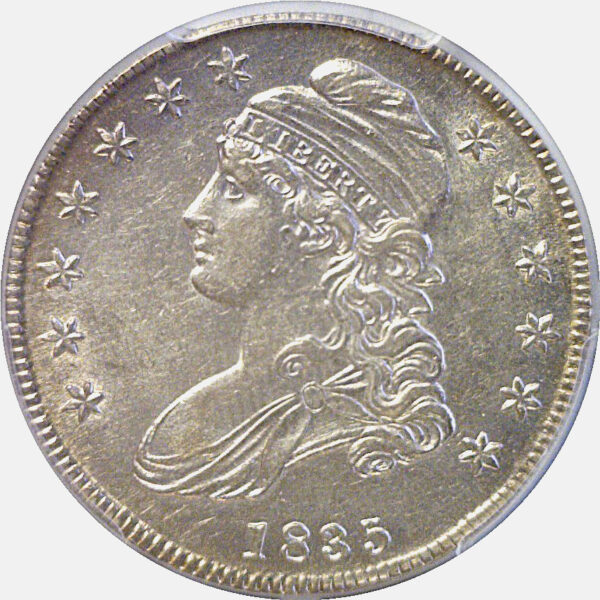 1835 Bust Half Dollar  -  PCGS AU-55 - Image 2