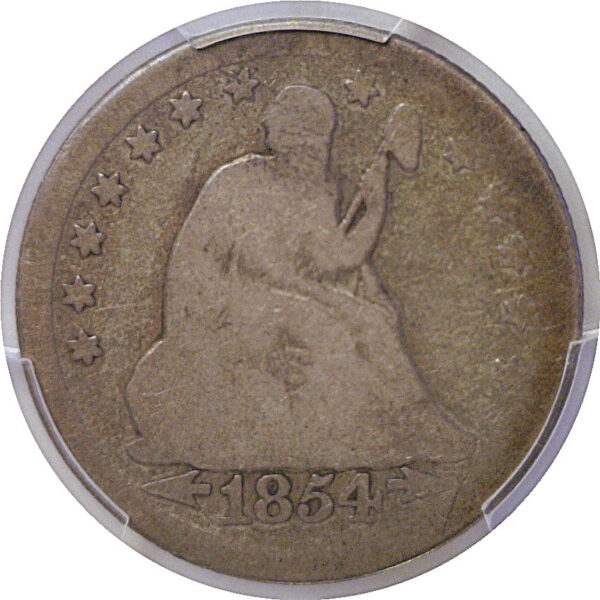 1854-O Huge O Seated Liberty Quarter PCGS AG-3  CAC - Image 2
