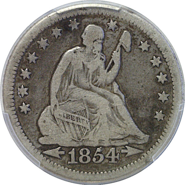 1854-O Huge O   Seated Liberty Quarter   PCGS F-12 - Image 2