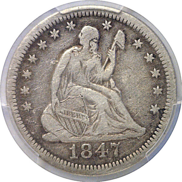 1847-O Seated Liberty Quarter   PCGS VF-20 - Image 2