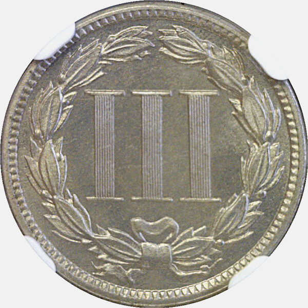 1886 Nickel Three Cent  -  NGC PF-68 - Image 3