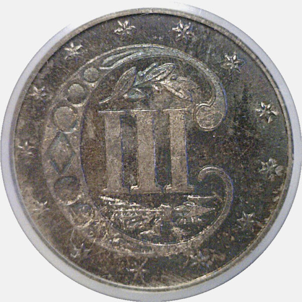 1863 Silver Three Cent  -  PCGS PR-66 - Image 3