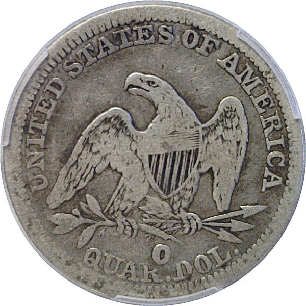 1854-O Huge O   Seated Liberty Quarter   PCGS F-12 - Image 3