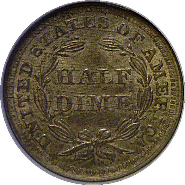1855 Arrows.  Seated Liberty Half Dime  -  NGC MS-64 - Image 3