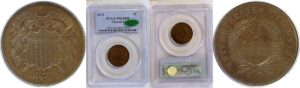 1873 Closed 3.  Two Cent Piece  -  PCGS PR-64 RB  CAC