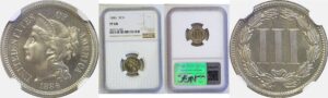1886 Nickel Three Cent  -  NGC PF-68