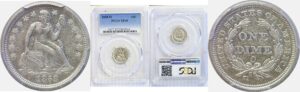 1858-O Seated Liberty Dime  -  PCGS XF-45