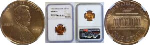1995 Doubled Die. Lincoln Cent  -  NGC MS-68 RD