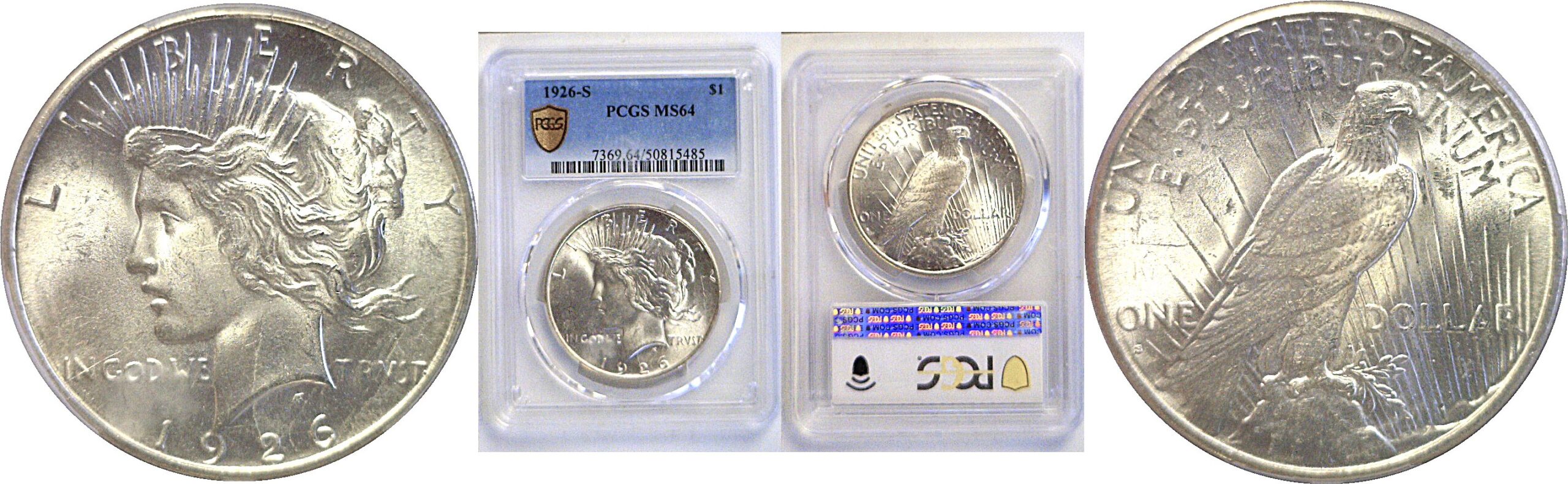 1926-S Peace Dollar  -  PCGS MS-64