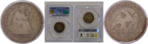 1854-O Huge O Seated Liberty Quarter PCGS AG-3  CAC