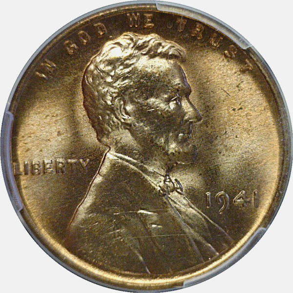 1941 Doubled Die Obverse.  Lincoln Cent  -  PCGS MS-66 RD - Image 2
