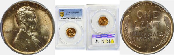 1941 Doubled Die Obverse.  Lincoln Cent  -  PCGS MS-66 RD