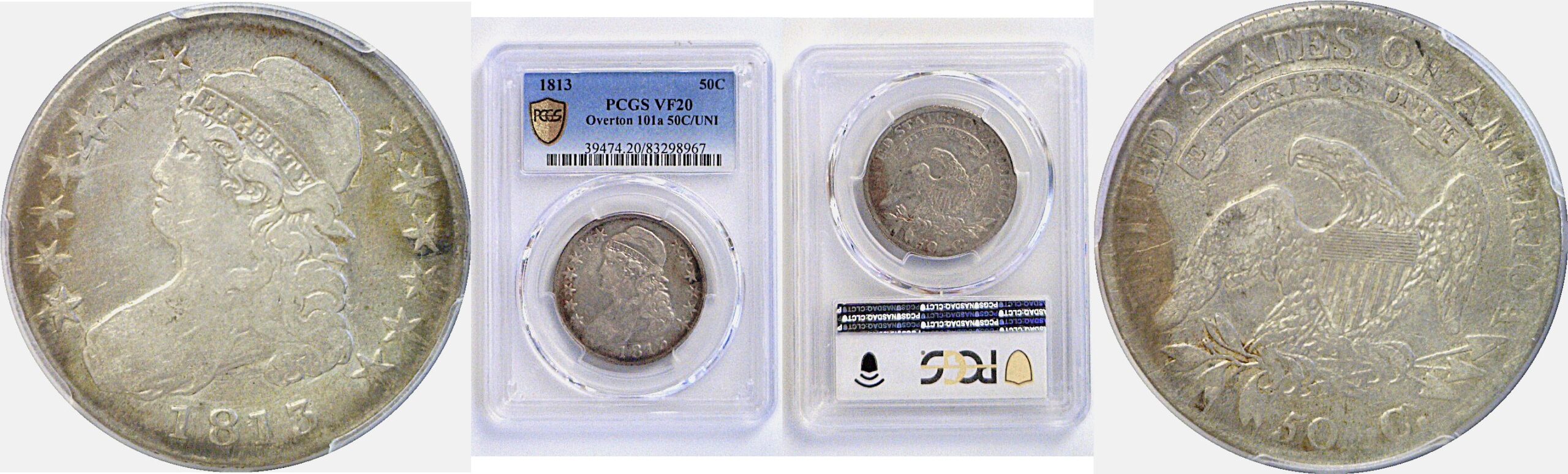 1813 Bust Half  -  PCGS VF-20