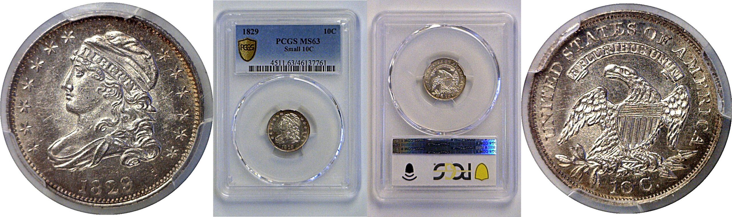 1829 Bust Dime  -  PCGS MS-63