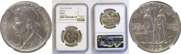 1935/34-D Boone Commemorative Half Dollar   NGC MS-64