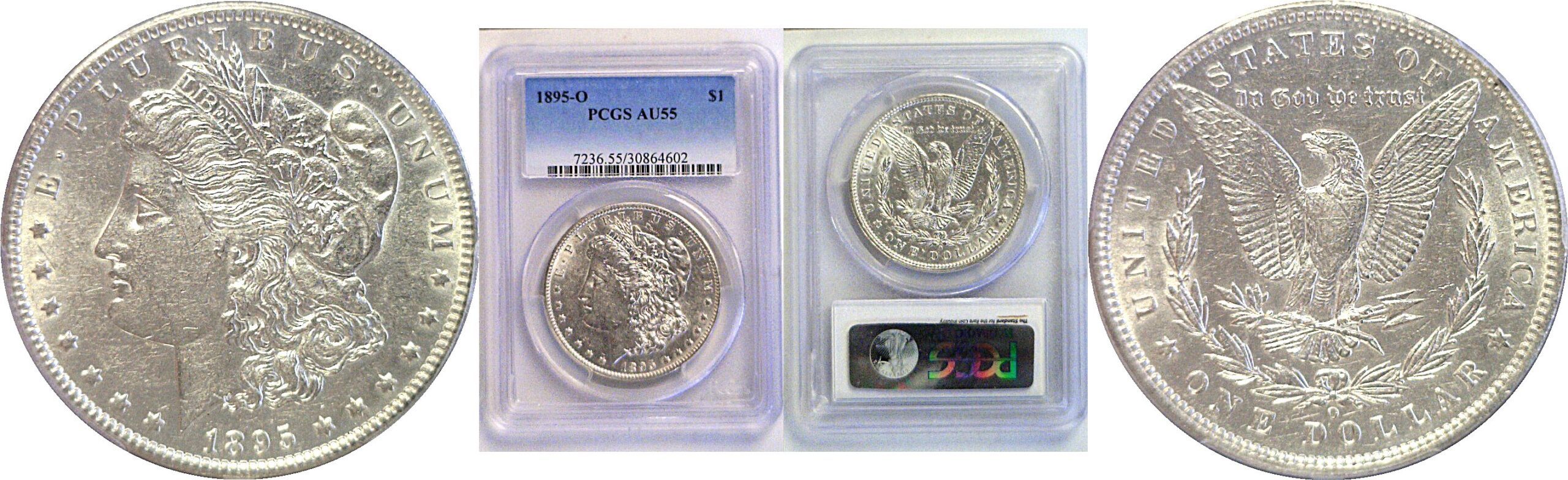 1895-O Morgan Dollar  -  PCGS AU-55