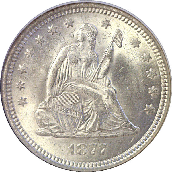1877 Seated Liberty Quarter  -  NGC MS-64 - Image 2