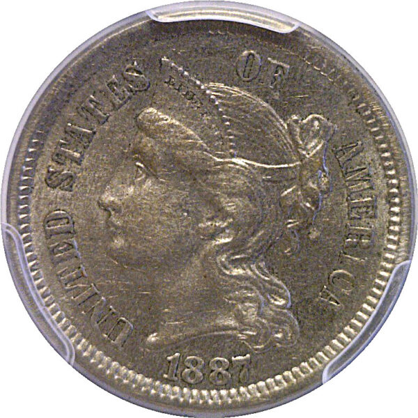 1887 Nickel Three Cent. -  PCGS AU-55 - Image 2