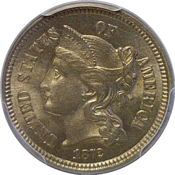 1872 Nickel Three Cent  -  PCGS MS-65 - Image 2
