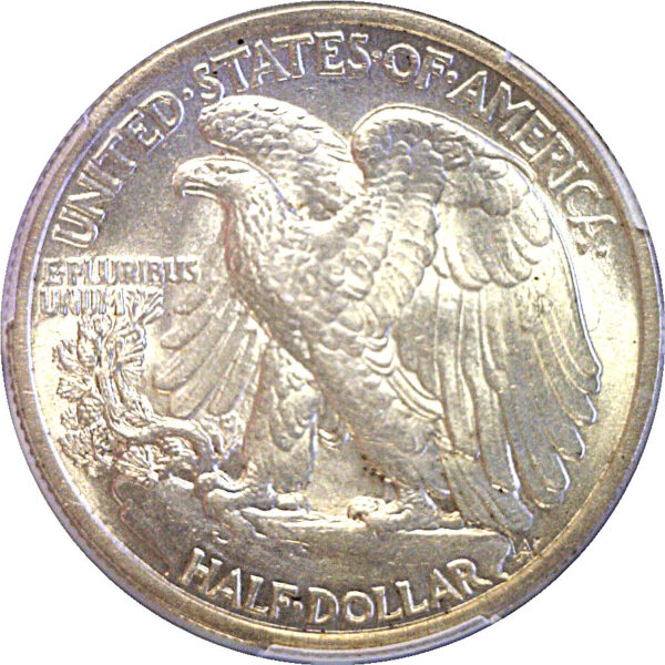 1919 Walking Liberty Half Dollar  -  PCGS AU-58  CAC - Image 3