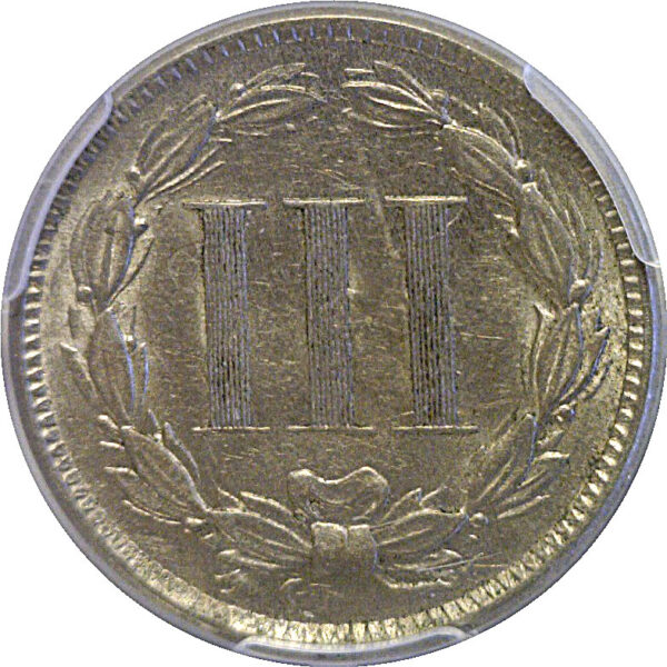 1887 Nickel Three Cent. -  PCGS AU-55 - Image 3