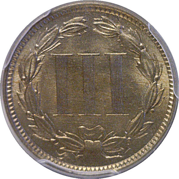 1872 Nickel Three Cent  -  PCGS MS-65 - Image 3